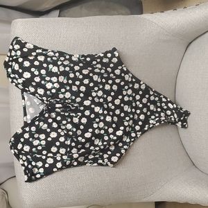 Black Floral bodysuit